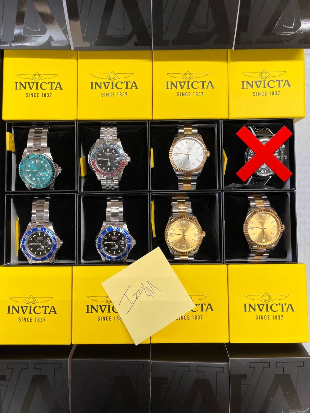 Invicta Men’s Watch Set - Gold, Silver, Blue, Black, Teal Accents